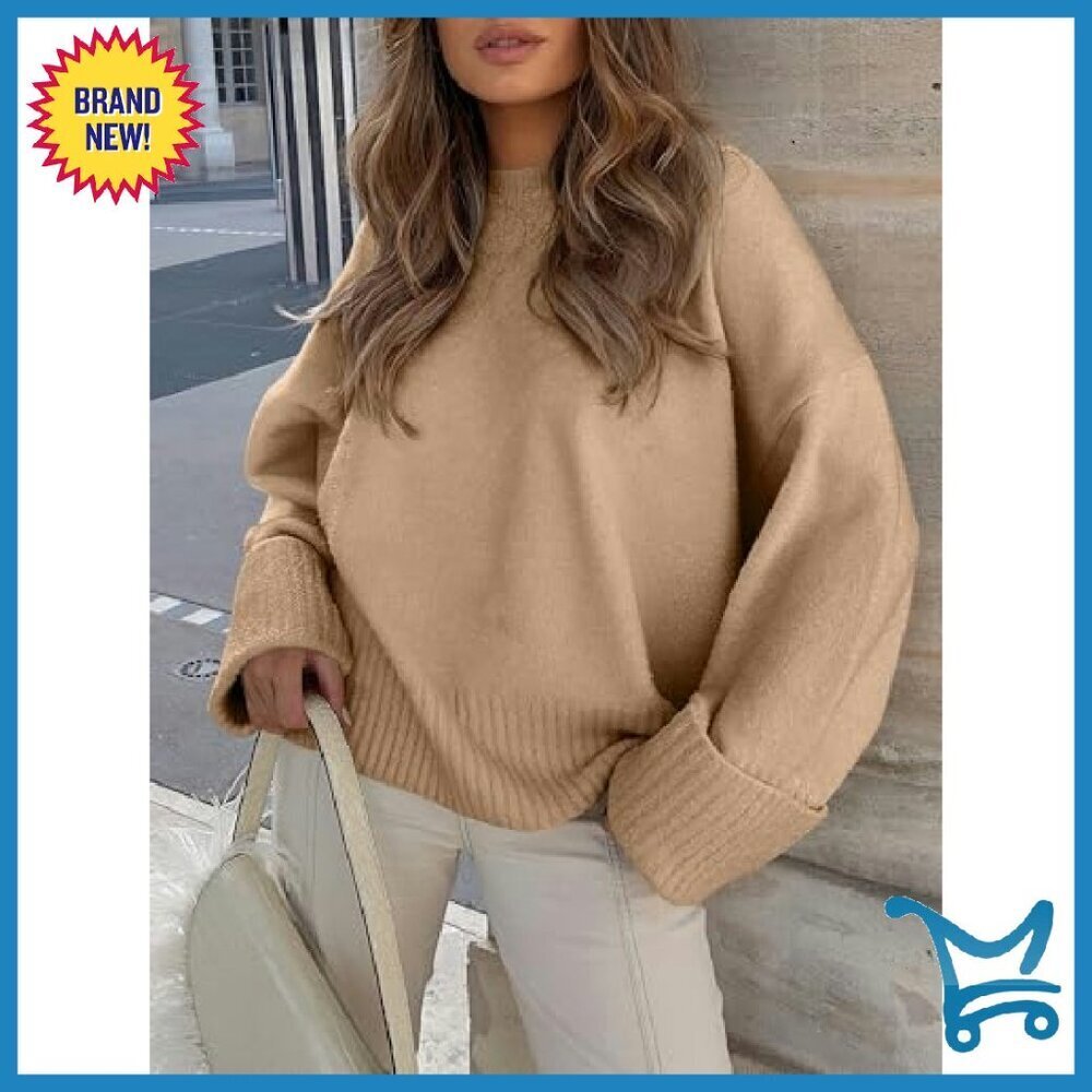 Oversized Fuzzy Knit Pullover Sweater - Chunky Long Sleeve Fall Casual - Picture 4 of 8